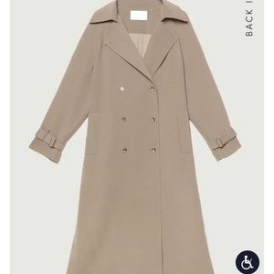 Oak + Fort Oversized Trench Coat - Brindle / Beige